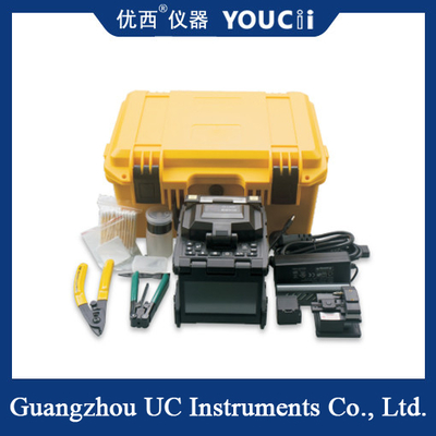 ছয় মোটর স্বয়ংক্রিয় ফাইবার ফিউশন স্প্লাইসার ওয়েল্ডিং মেইন লাইন লেদার ফাইবার ওয়েল্ডিং